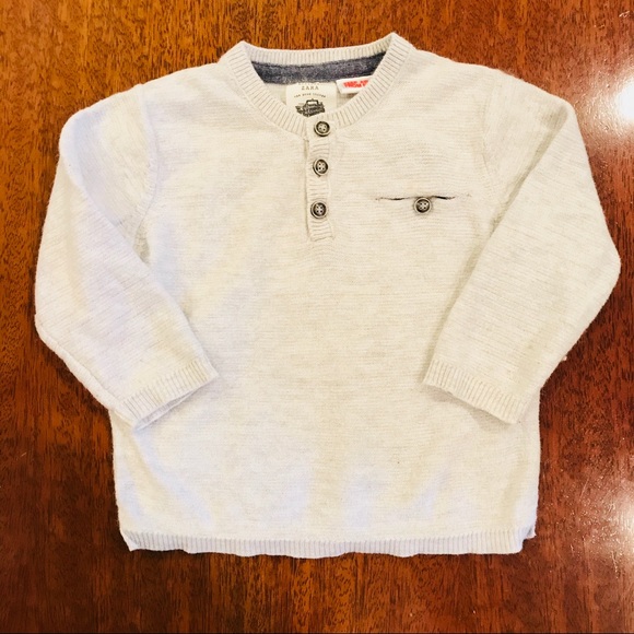 Zara Other - Zara heather gray long Henley shirt